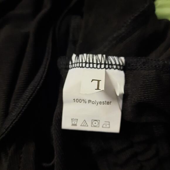 Women's Dress Size Large Black Sleeveless Ruched Stretch Bodycon Sexy Night Out - Picture 9 of 10